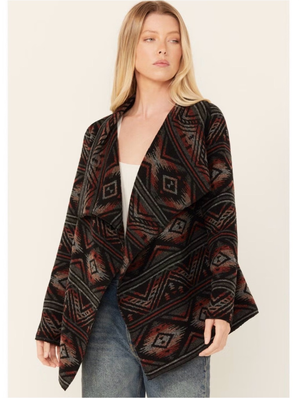 Cripple Creek Ladies Southwestern Print Blanket Wrap Jacket. New With Tags.